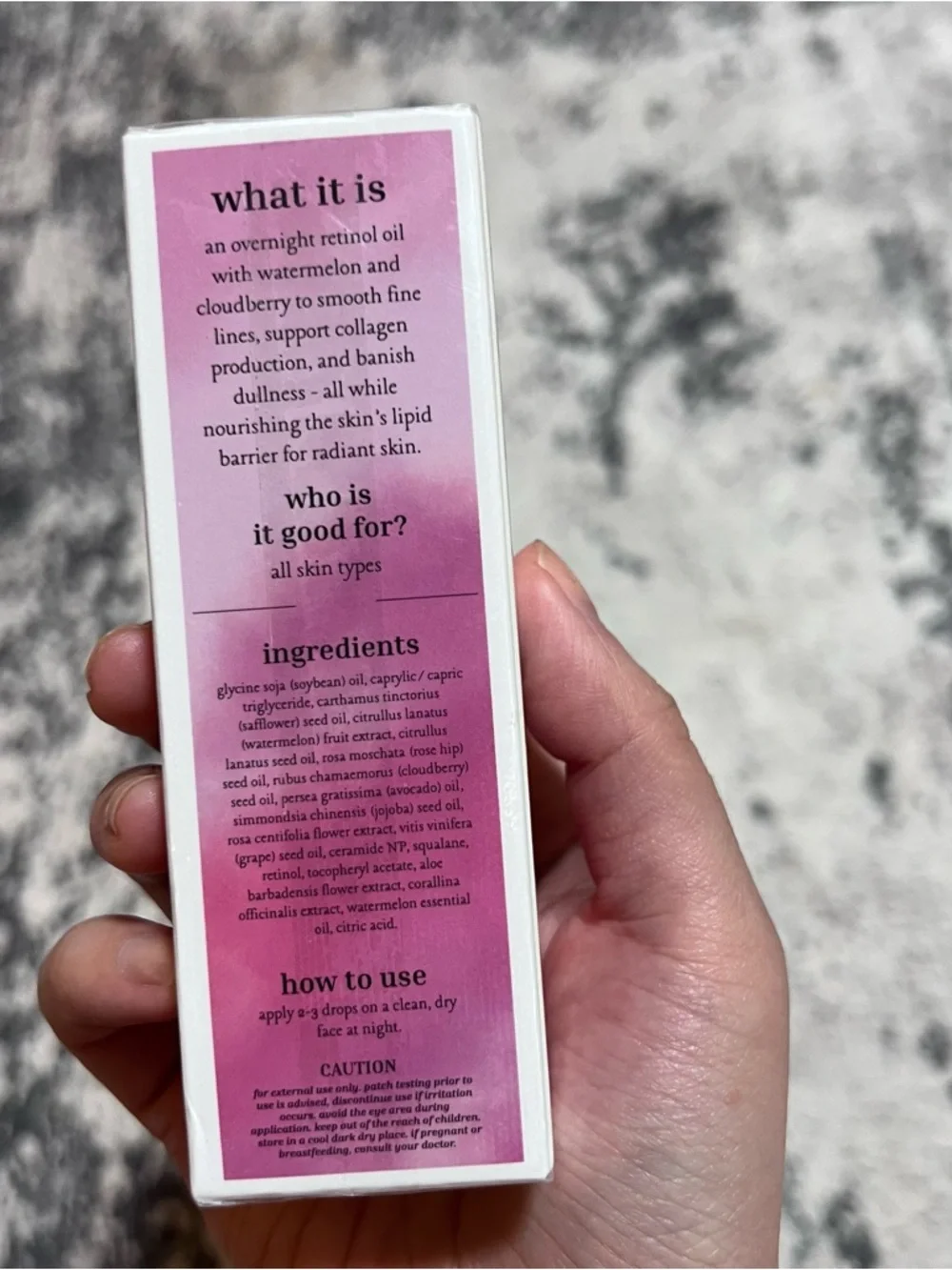 Dallas & James Watermelon Dream Overnight Retinol Oil and Cloudberry 1 floz/30ml